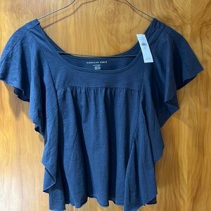 NWT AE grey xs shirt sleeve top